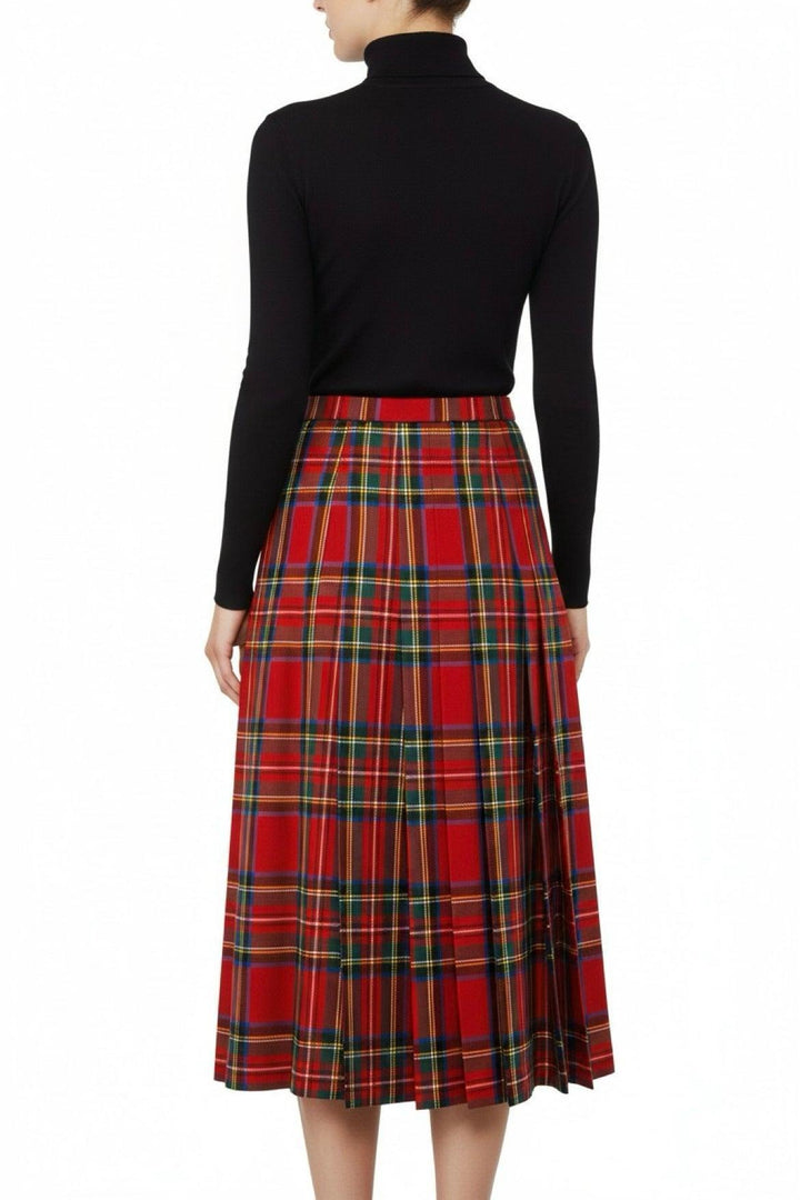 Burberry Size 8 Tartan Pleated Skirt
