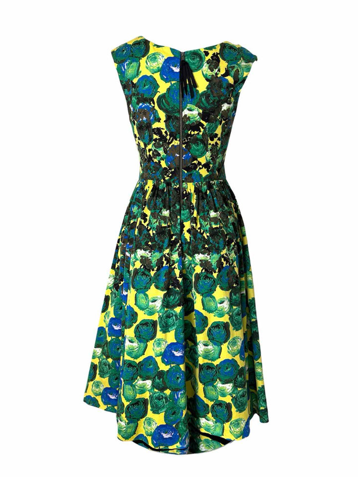 Tracy Reese Size 4 Floral Cotton Blend Dress