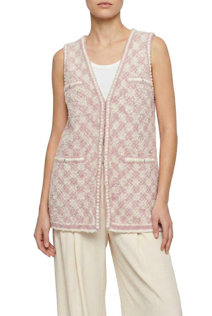 Chanel Size 34 2023 Patterned Metallic Tweed Vest