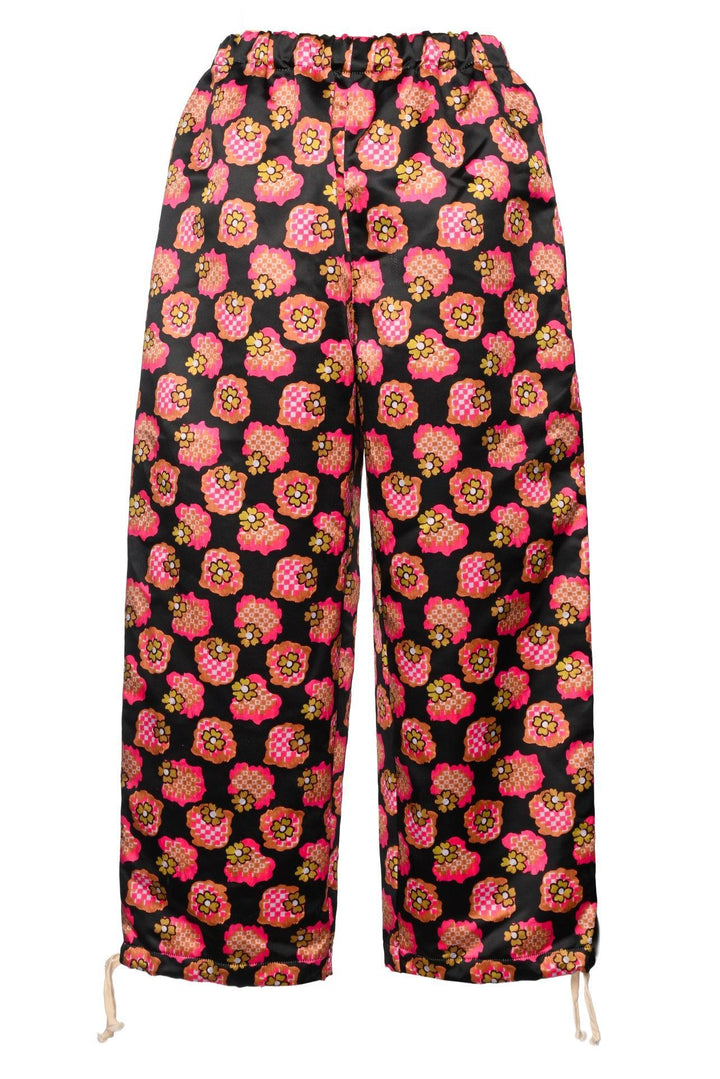 Comme Des Garcons Size S Satin Floral Print Lounge Pants