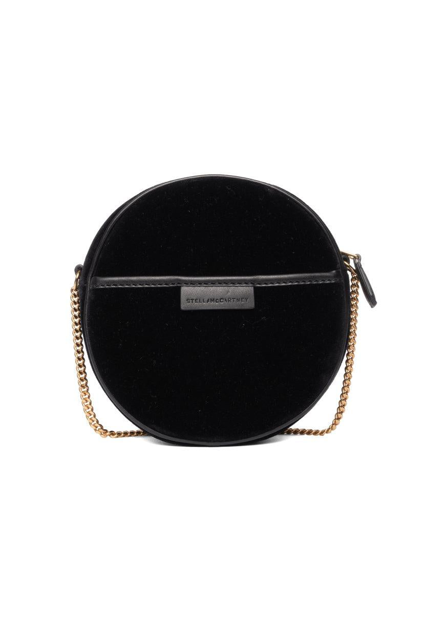 Stella Mccartney Crystal Monogram Velvet Circle Crossbody