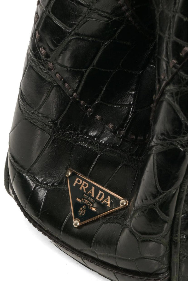 Prada Vintage Crocodile Leather Shoulder Bag