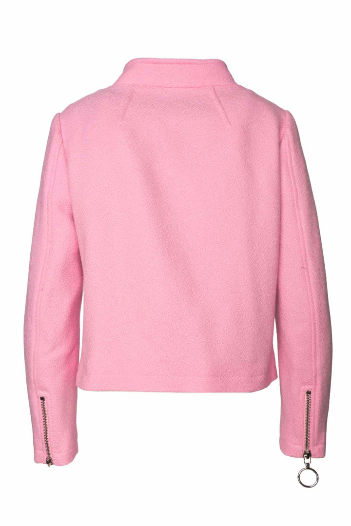 Moschino Couture Size 8 Latteral Boucle Biker Jacket