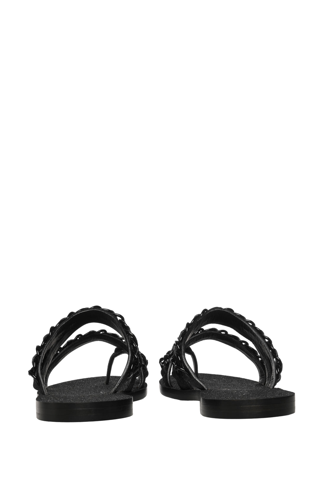 Chanel Size 37 Glitter Braided Chain Sandals