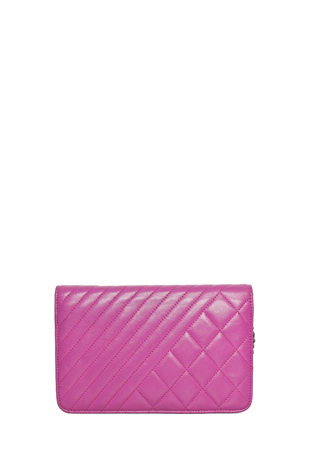 Chanel 2014-2015 Coco Boy Quilted Lambskin Wallet On Chain Crossbody