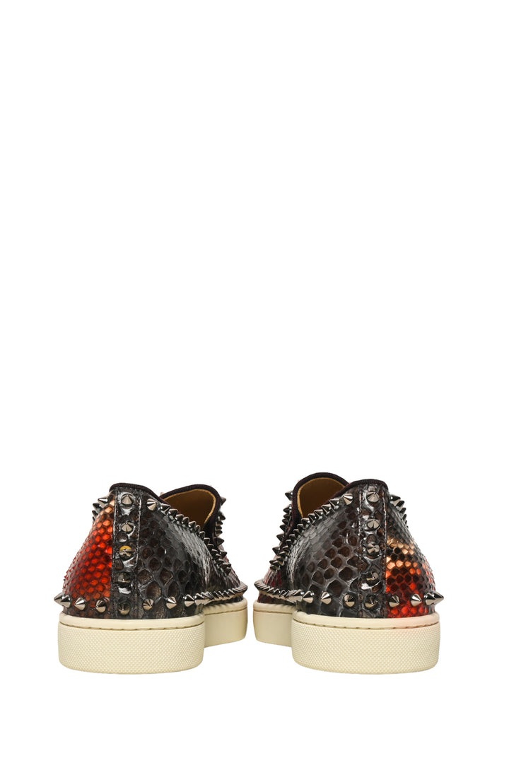 Mens Shoe Size 41.5 Christian Louboutin Men's Pik Boat Python Sneakers