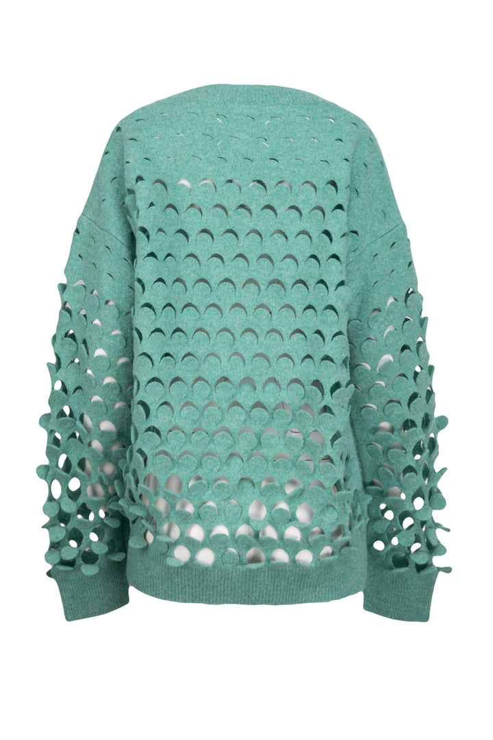 Maison Martin Margiela Size XS Oversized Cutout Brushed Wool Cardigan