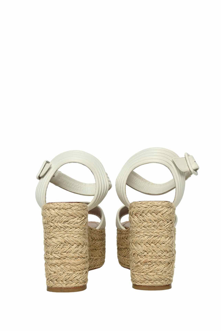 Christian Louboutin Size 39 Manola Leather Espadrille Wedges Sandals