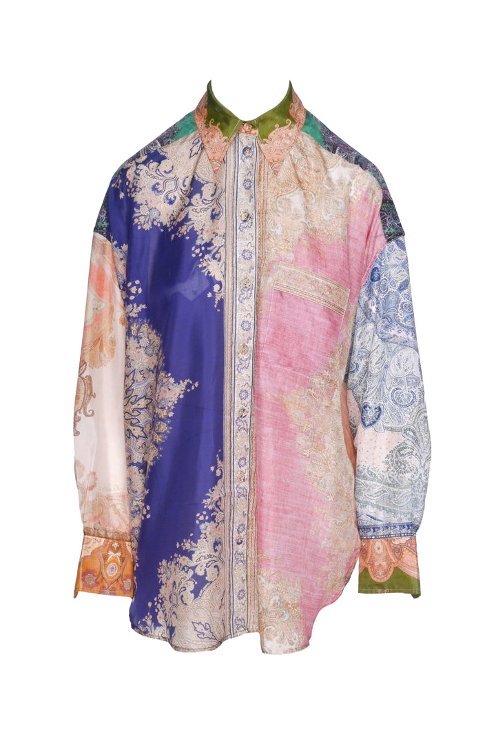 Zimmermann Size 2 Anneke Printed Silk Shirt