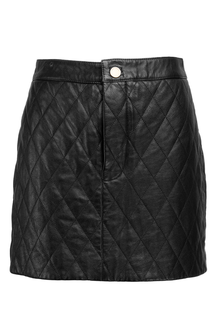 Frame Size XS Quilted Leather Mini Skirt