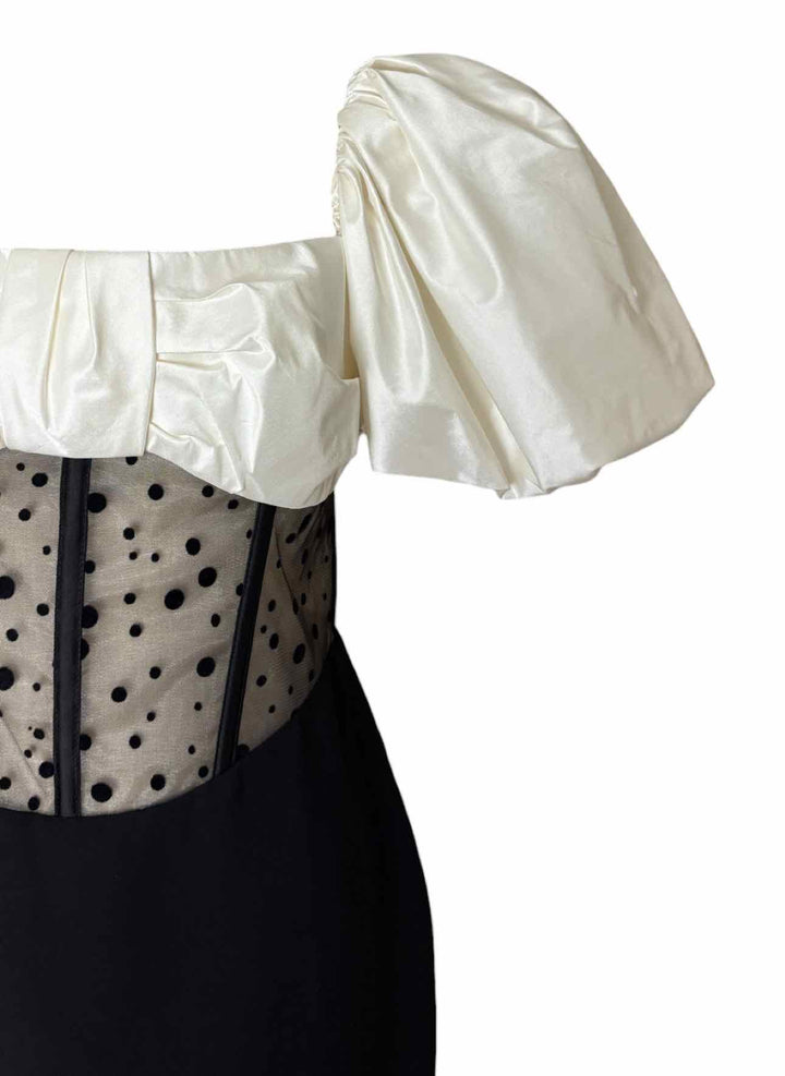 Rasario Size 44 Puffed Sleeve Corset Dress
