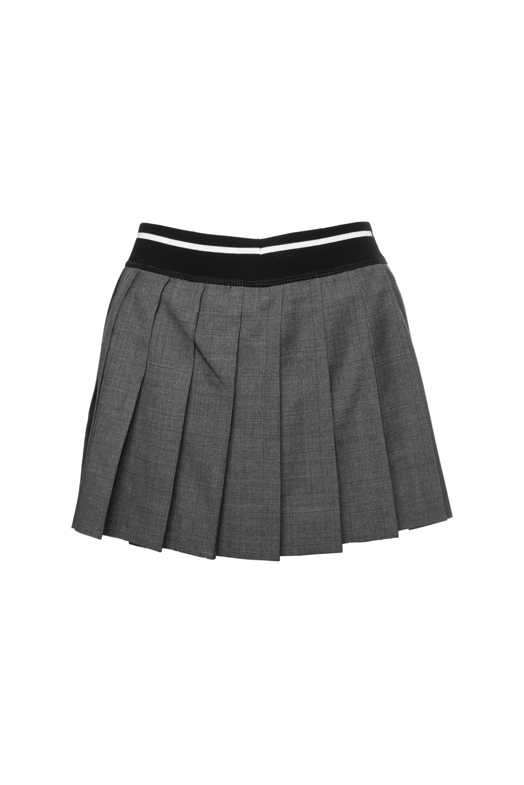 Miu Miu Size 36 2022 Pleated Virgin Wool Mini Skirt