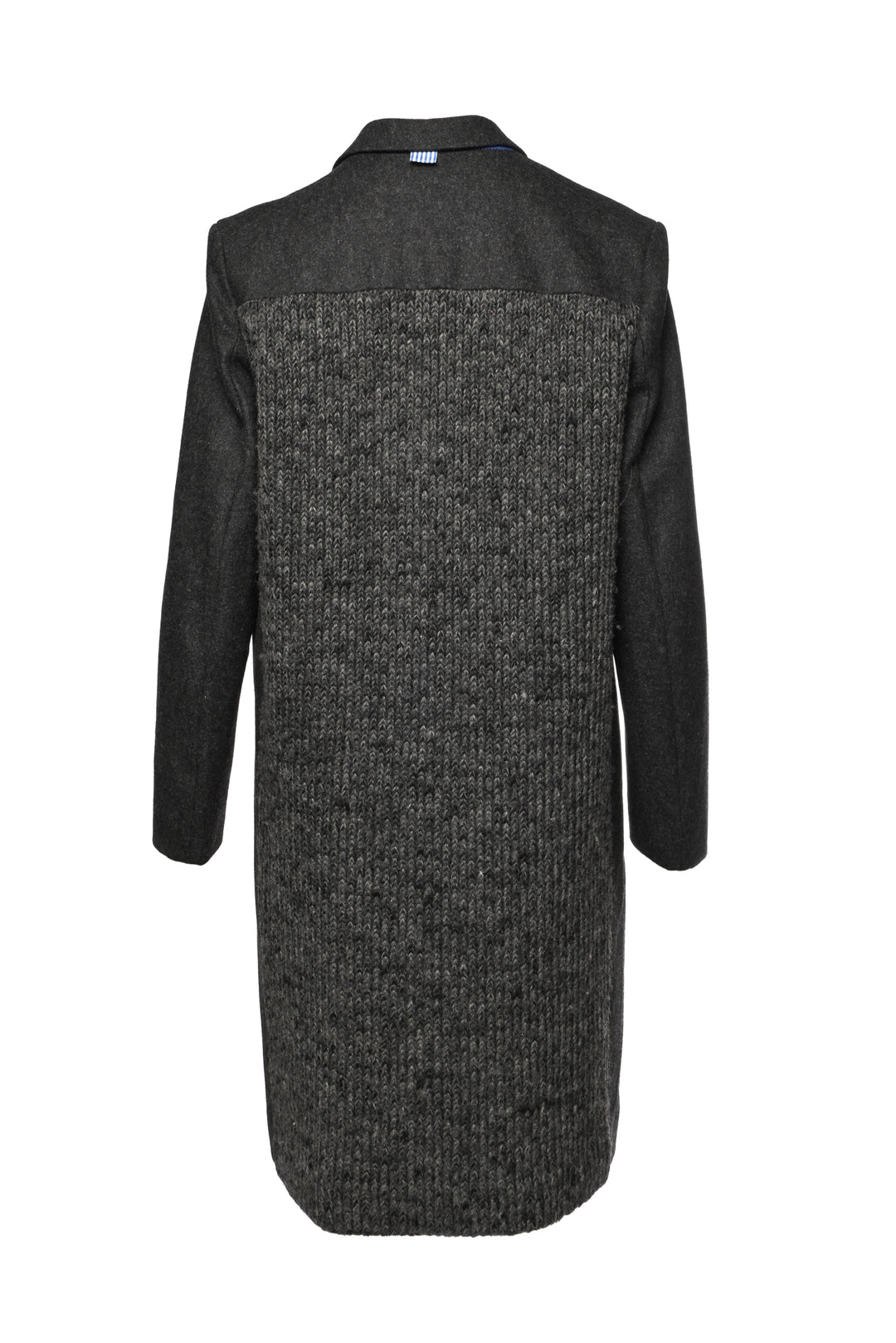 Faconnable Size S/M Wool-Blend Knit Back Panel Coat
