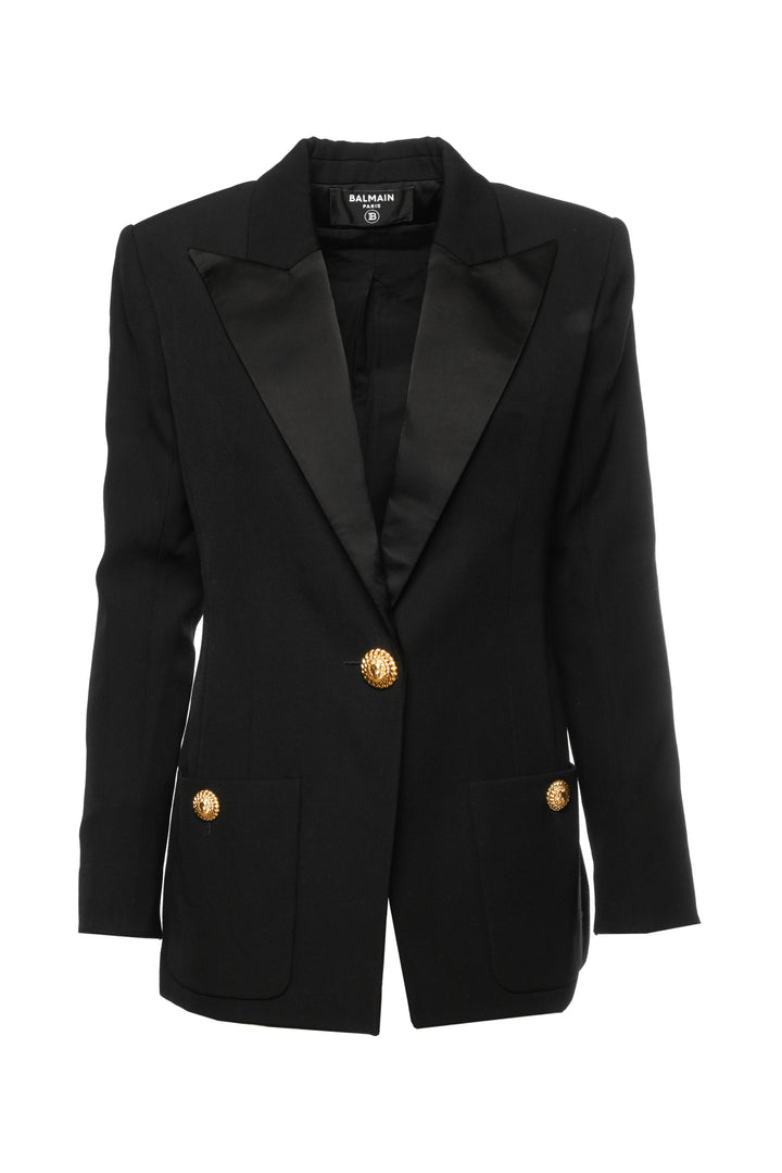 Balmain Size 40 Wool Blazer