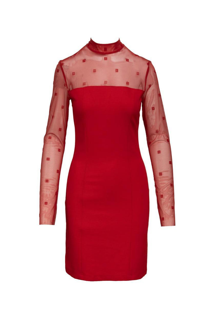 Givenchy Size 40 Mock Neck Midi Tubino Dress