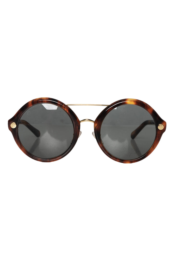 Louis Vuitton Round Tortoiseshell and Monogram Sunglasses Eyewear