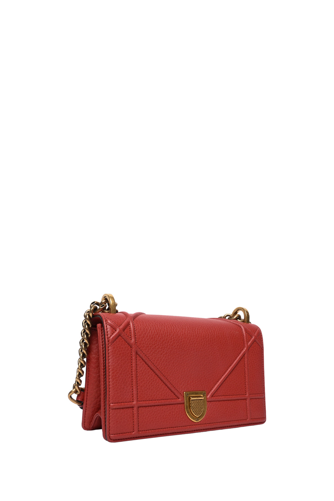 Dior 2017 Cannage Grained Calfskin Leather Small Diorama Flap Shoulder Bag