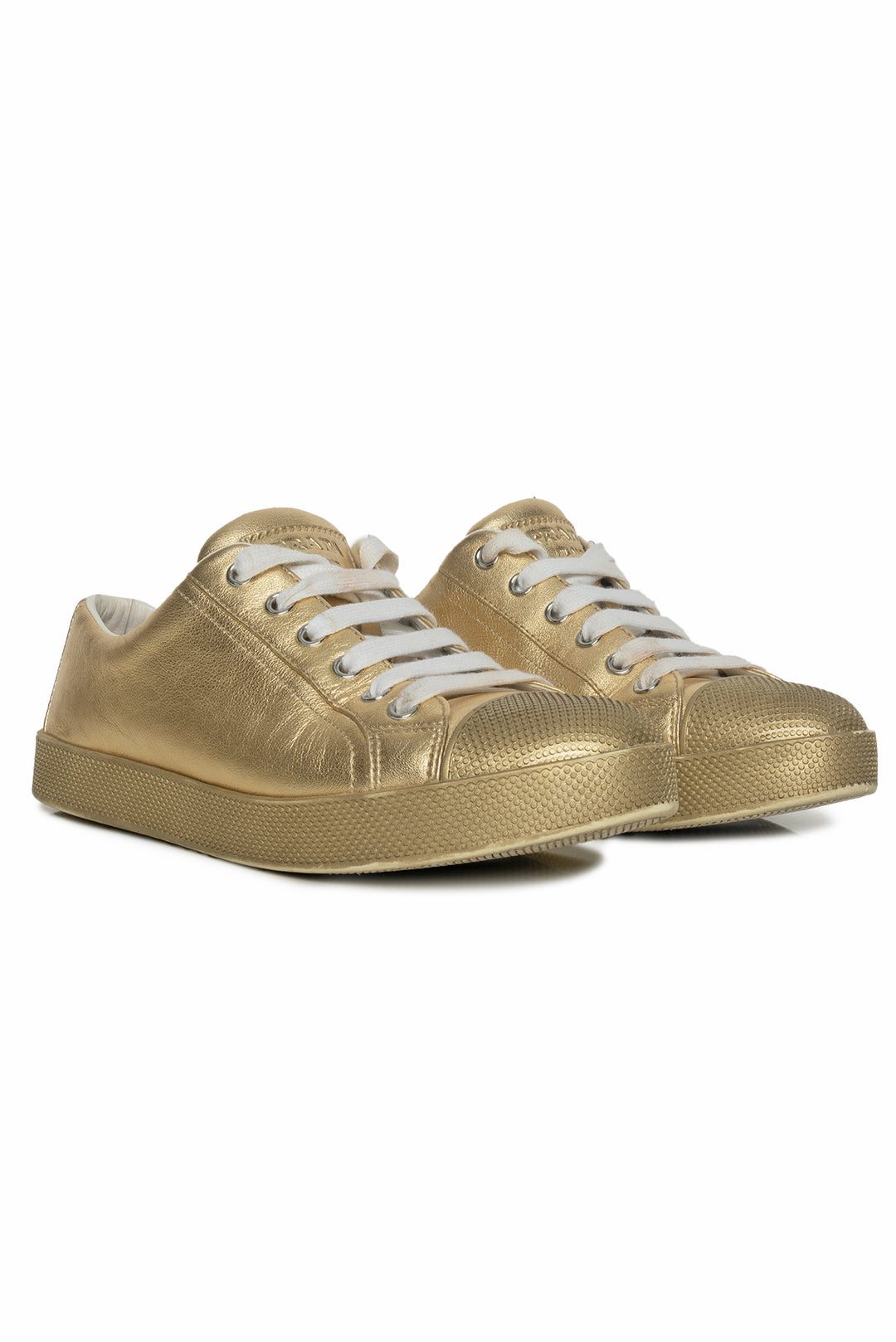 Prada Size 36 Gold Tone Sneaker