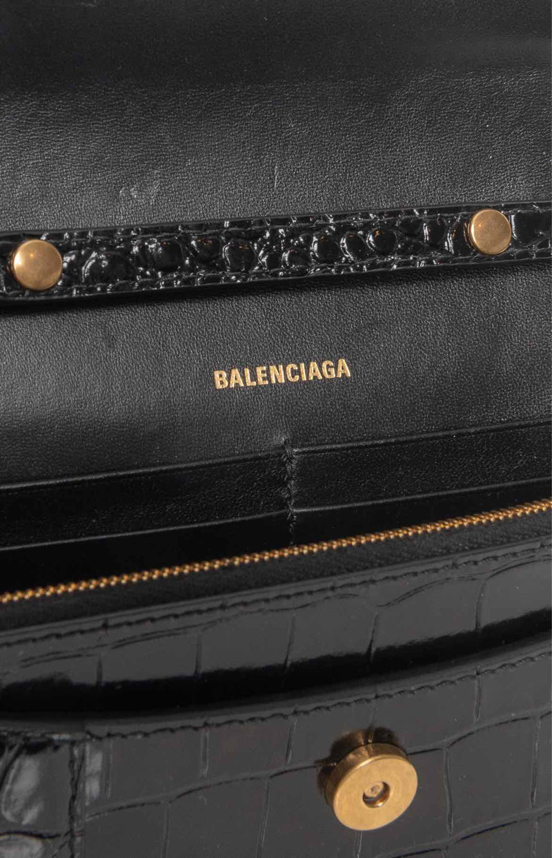 Balenciaga Hourglass Wallet on Chain Crossbody