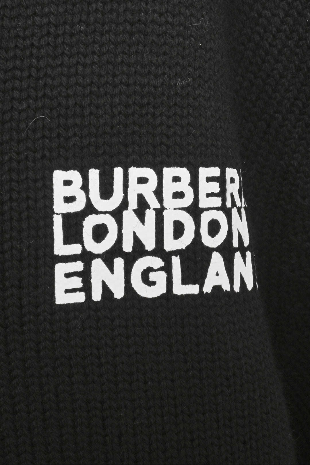 Burberry Size L Men's Love Motif Wool Oversized Cardigan