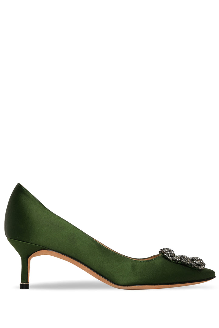 Manolo Blahnik Size 37 Hangisi Satin Pumps