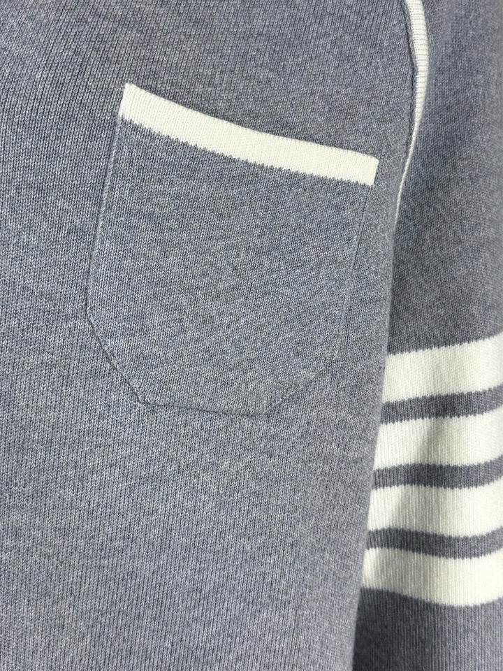 Thom Browne Size 4 Men's 4-Bar Wool Knit Cardigan