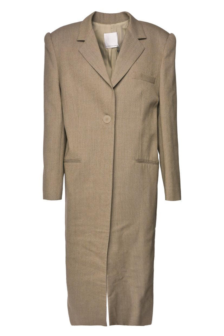Christopher Esber Size 8 Stretch Wool Apex Sleeve Structured Coat