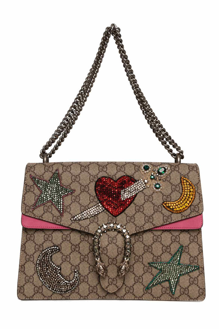 Gucci Dionysus Crystal Embellished Star, Heart & Moon Purse