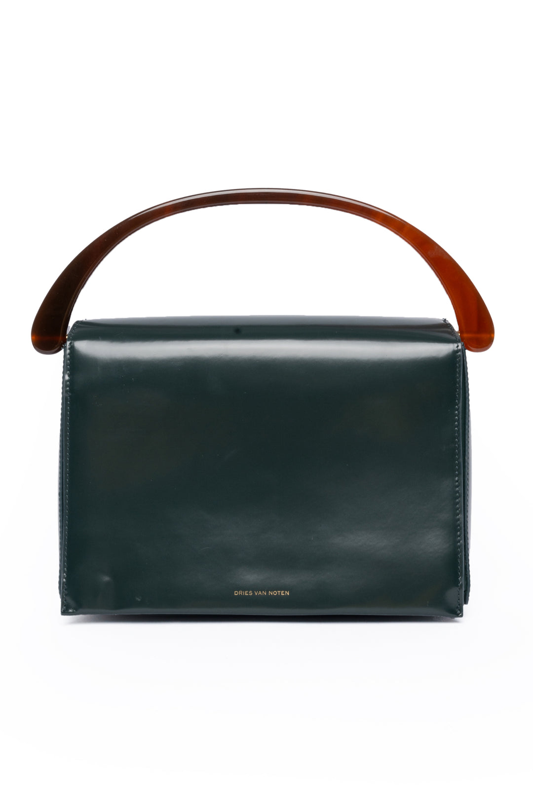 Dries Van Noten Leather and Resin Top Handle Shoulder Bag