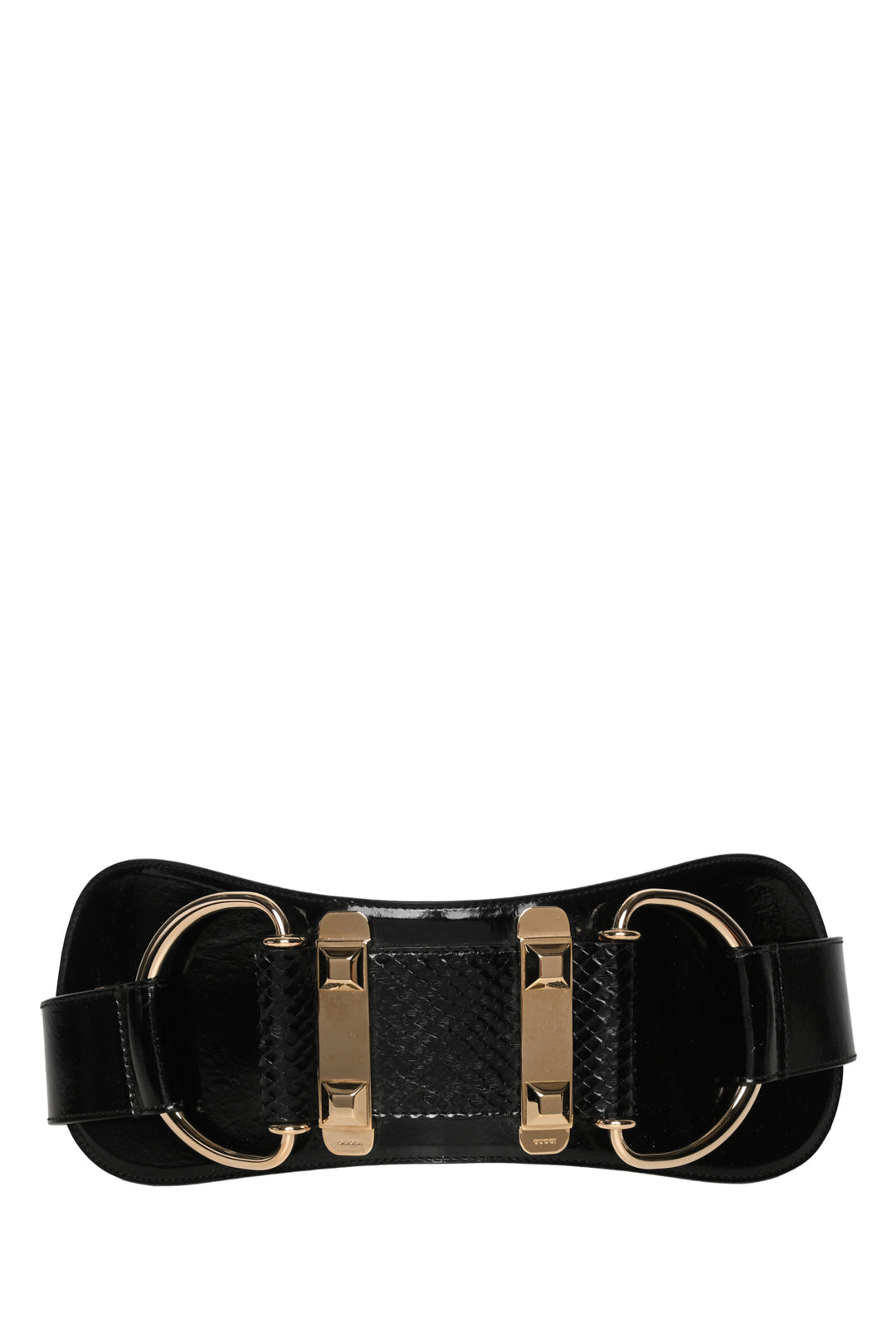 Gucci Size 24 Vintage Wide Patent Leather Waist Belt