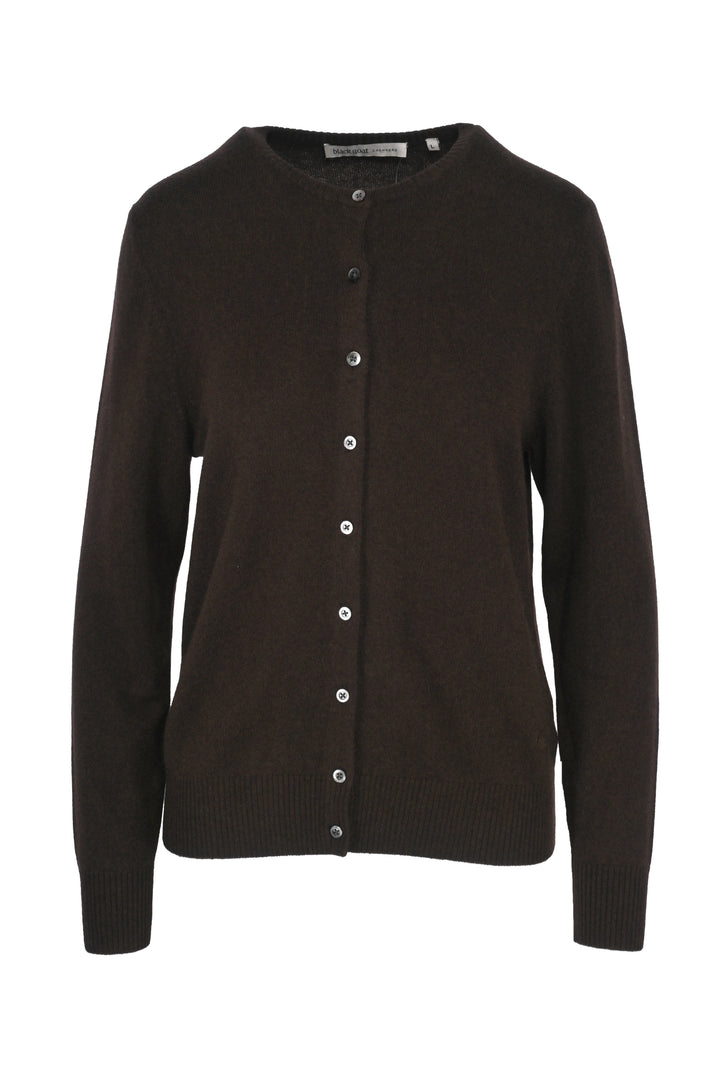 Black Goat Size L Round Neck Cardigan