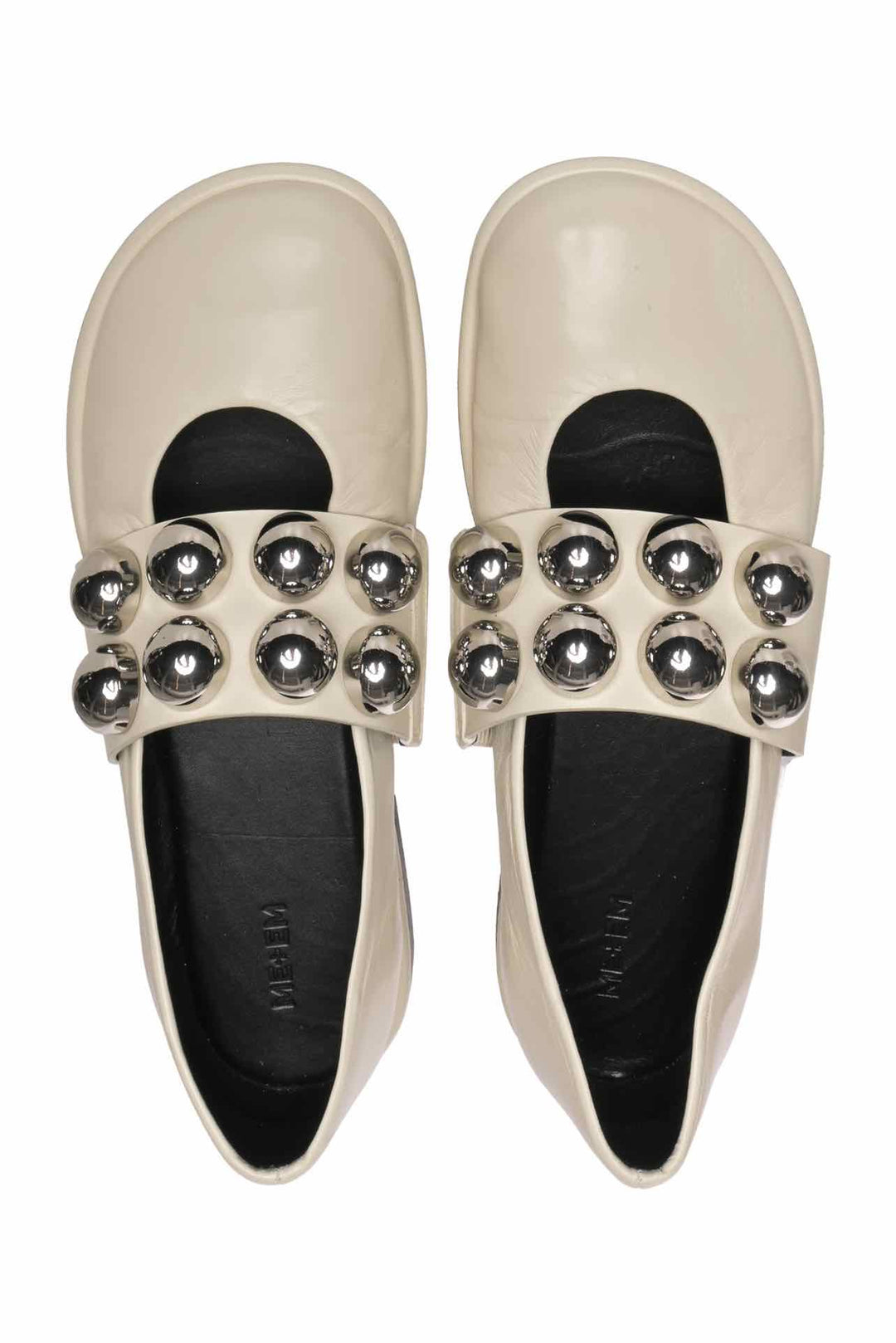 ME+EM Size 38 Oversized Stud Ballerina Flats