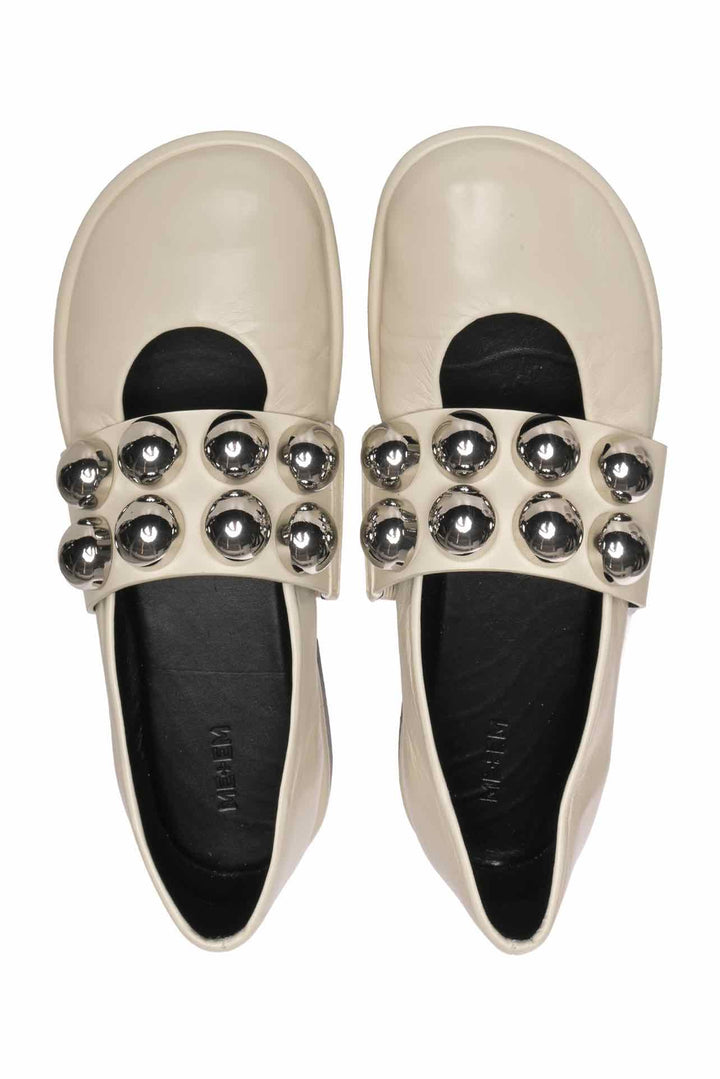 ME+EM Size 38 Oversized Stud Ballerina Flats