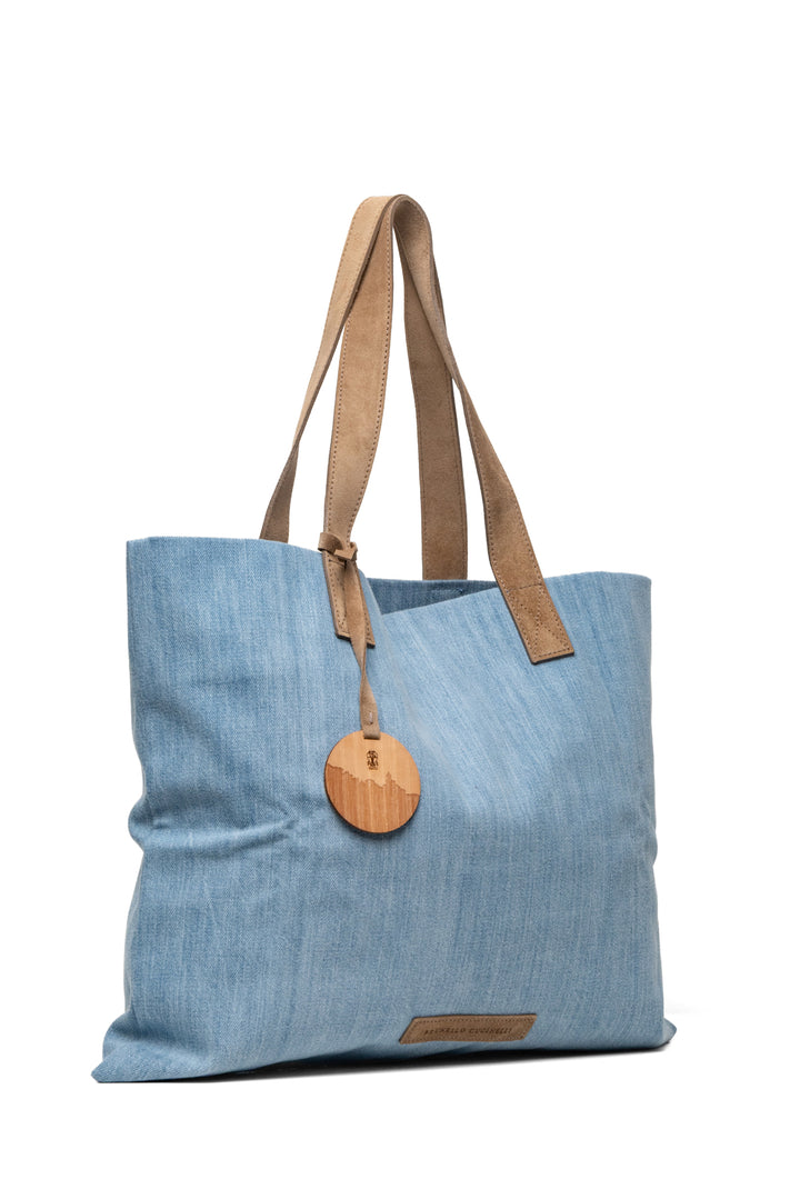 Brunello Cucinelli Denim Tote Bag