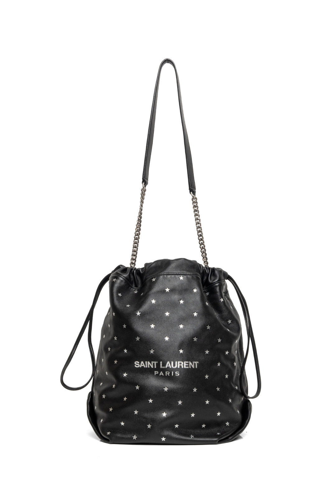 Saint Laurent 2019 All Over Silver Star Teddy Bucket Bag