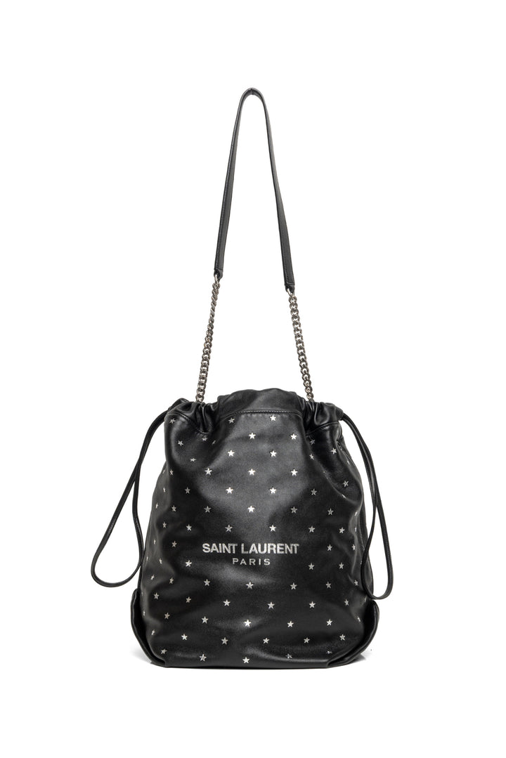 Saint Laurent 2019 All Over Silver Star Teddy Bucket Bag