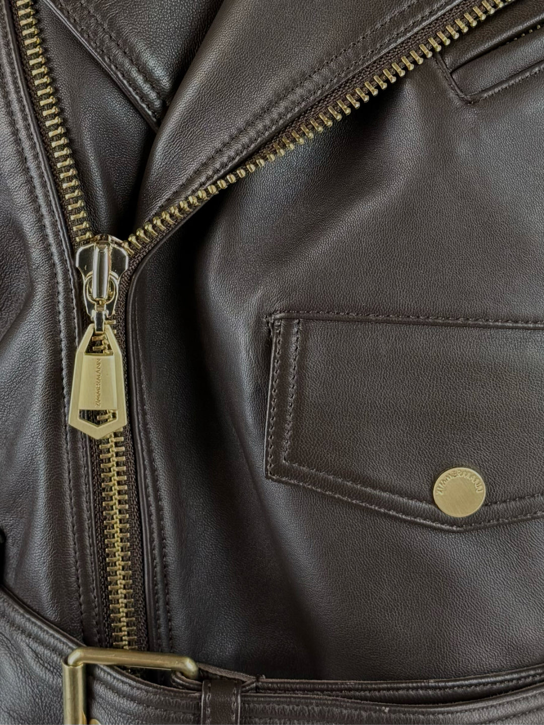 Zimmermann Size 1 Luminosity Leather Biker Jacket