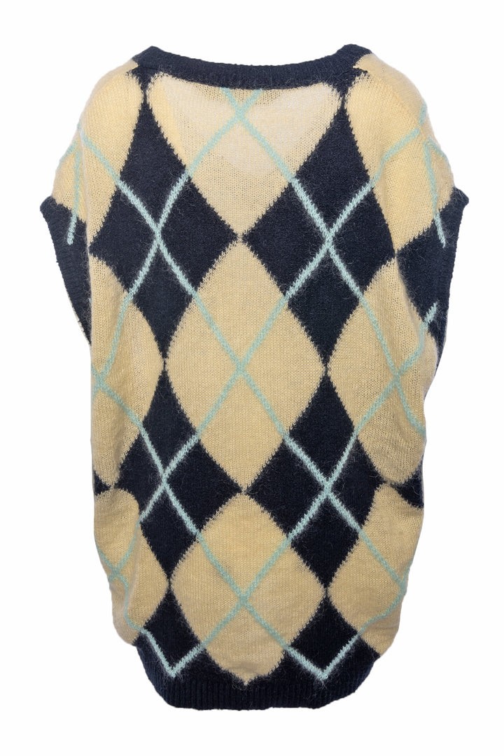 Palm Angels Size L Men's Brushed Argyle Vest