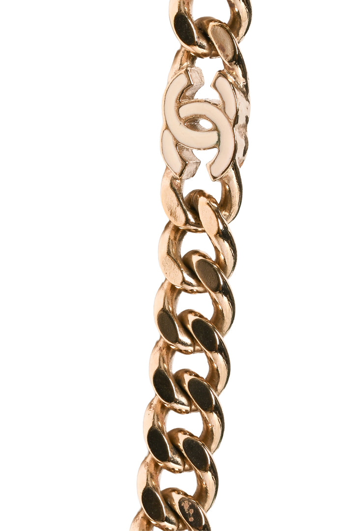 Chanel 2022 Metal Enamel Chain CC Choker