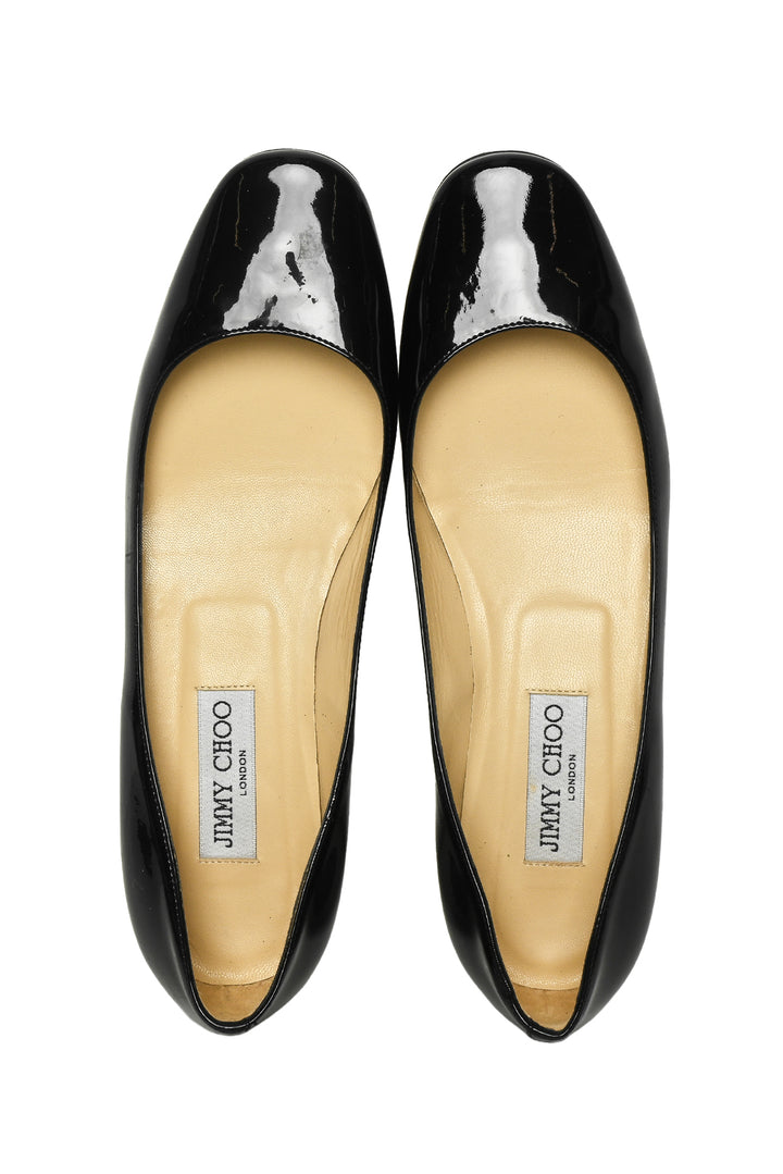 Jimmy Choo Size 38.5 Patent Leather Ballet Flat