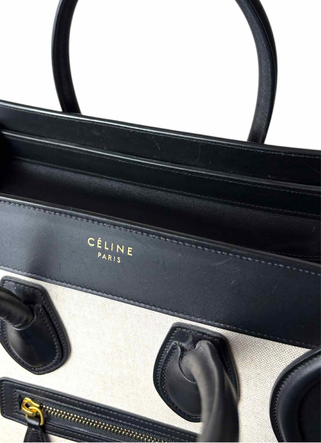 Celine 2014 Tri-Colour Micro Luggage Tote