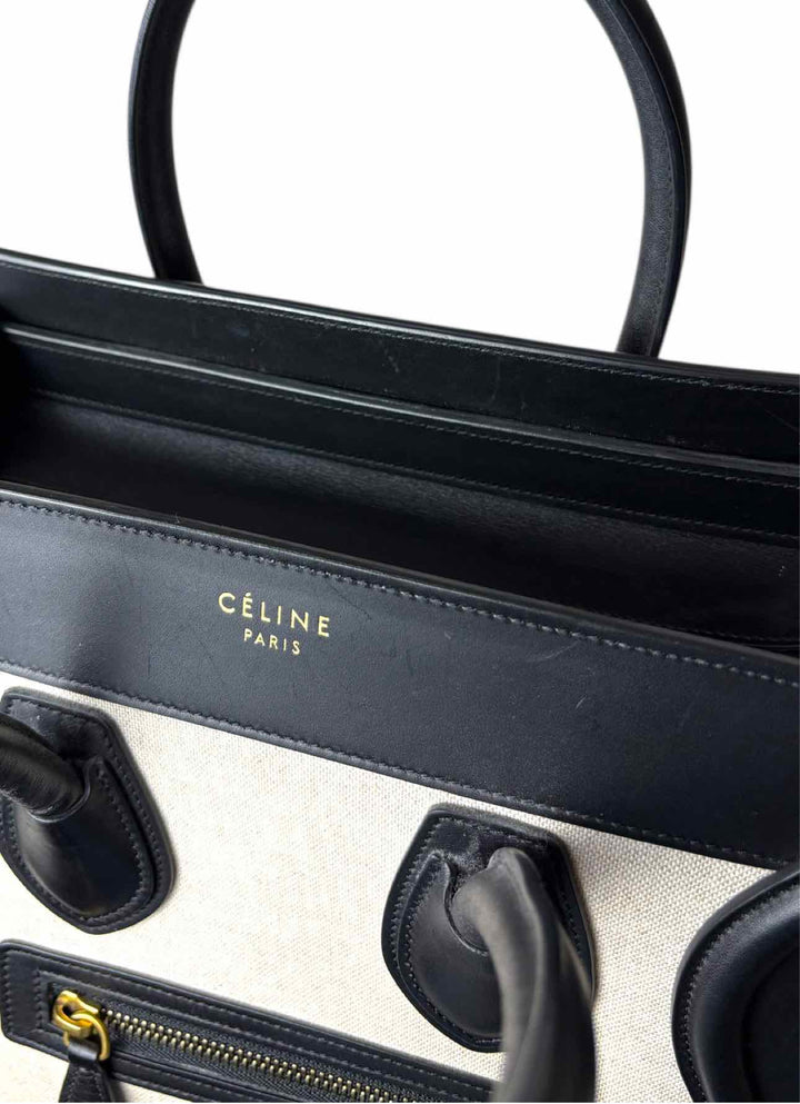 Celine 2014 Tri-Colour Micro Luggage Tote
