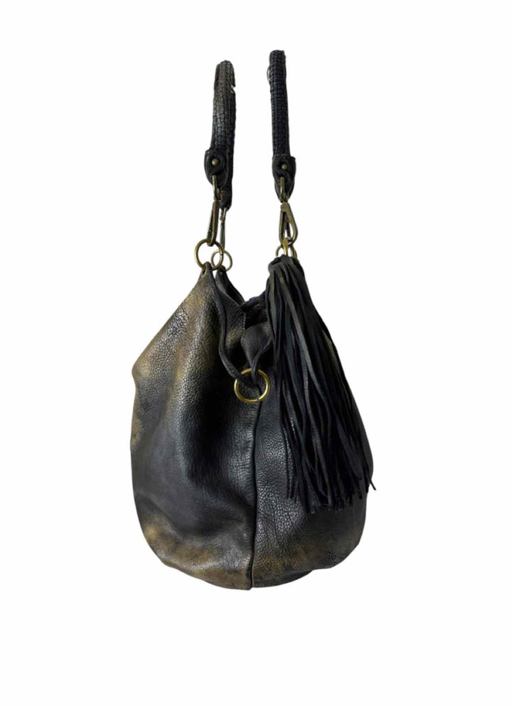 Bayside Calla Lily XL Distressed Leather Hobo Purse