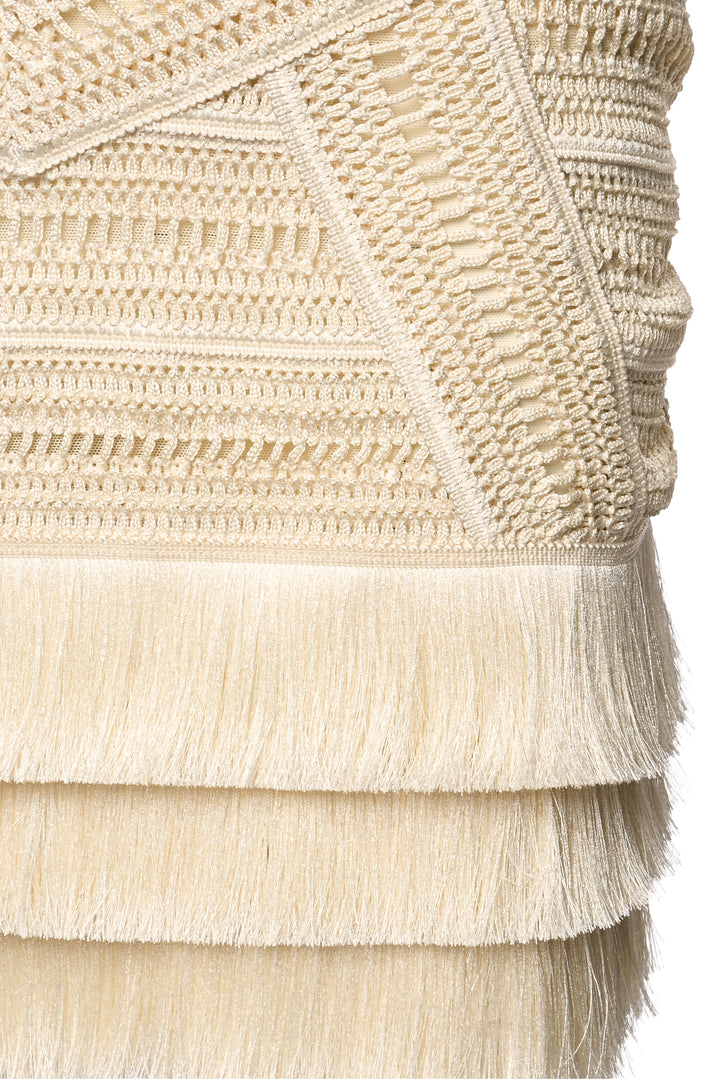 PatBo Size 6 Radiant Fringe Mini Dress