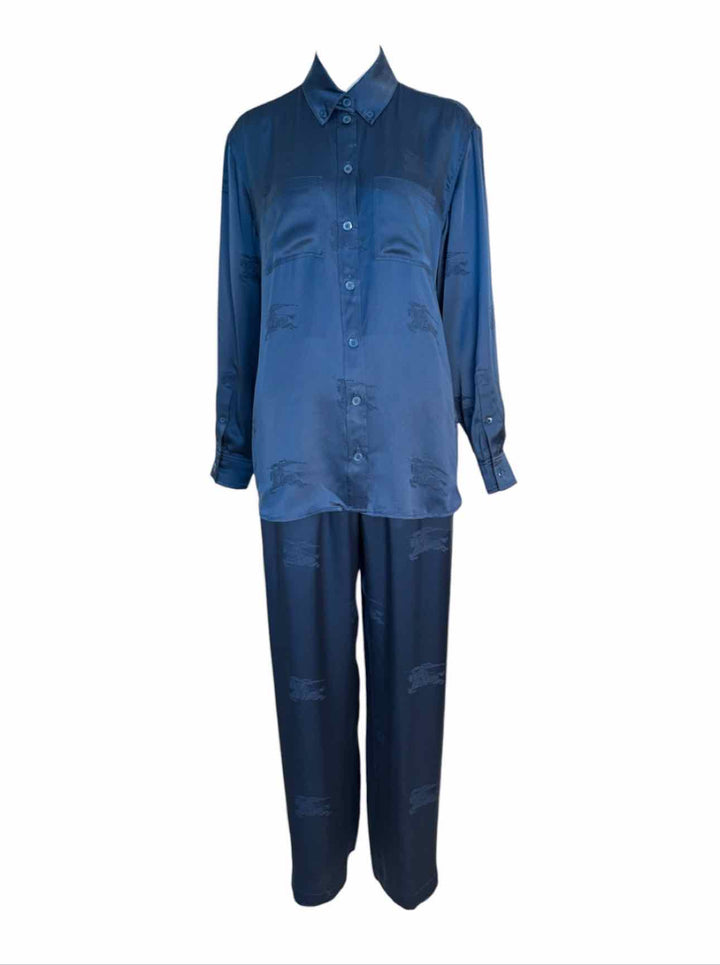 Burberry London Size 4 Logo Silk Suit