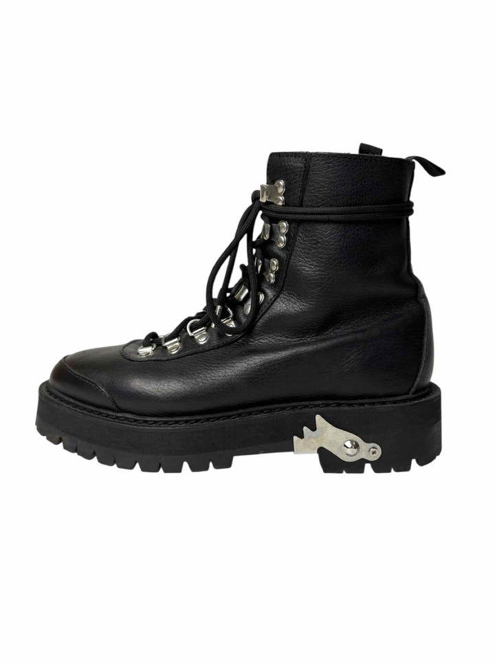 Off-White Leather Hiking Size 38 Ankle Boots