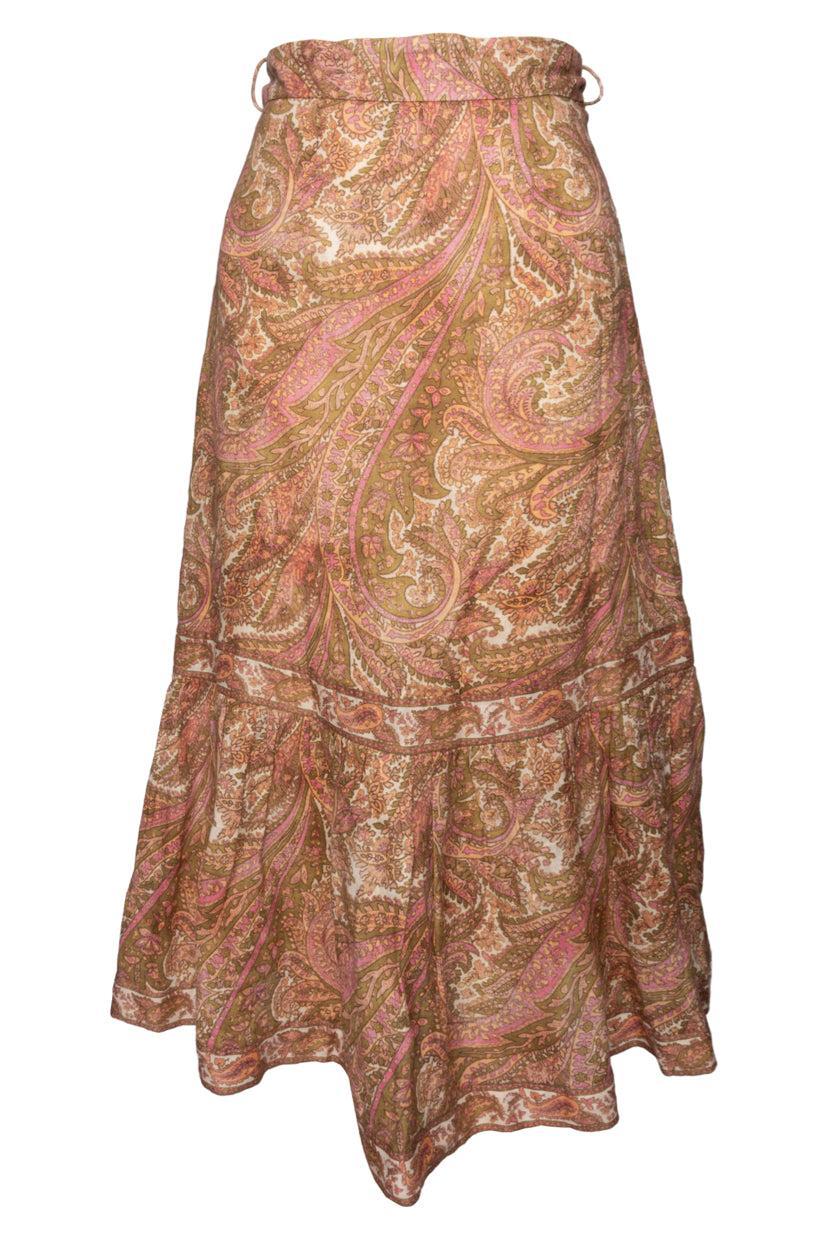 Zimmermann Size 0 Linen Maxi Skirt