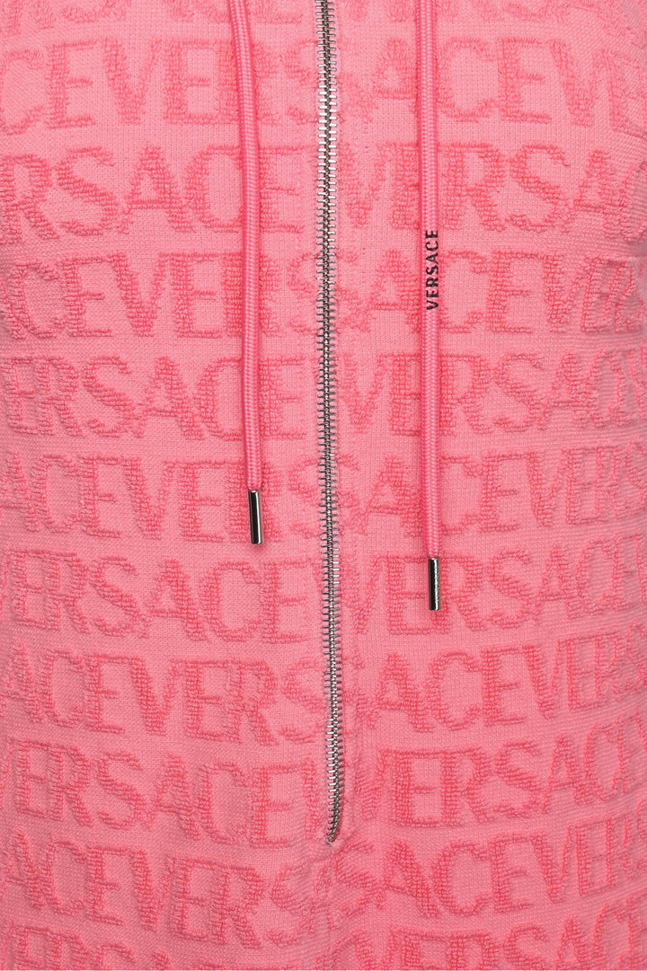 Versace x Dua Lipa Size 2 All Over Logo Hooded Dress