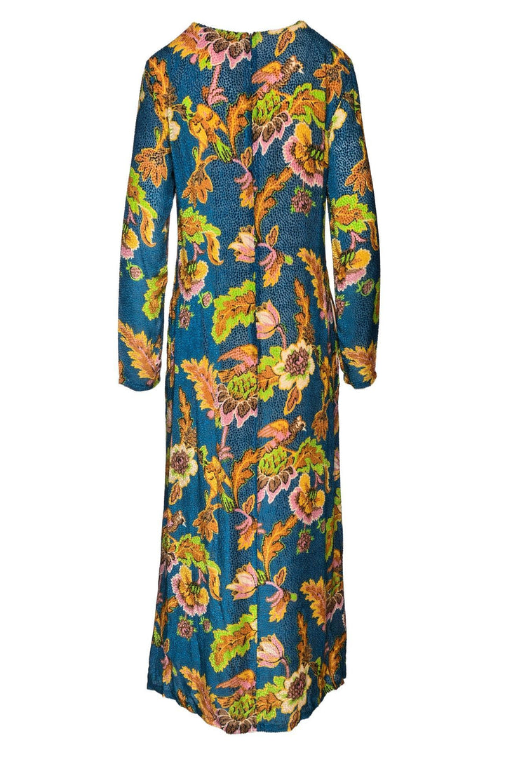 La Double J Size M Floral Velvet Swing Maxi Dress