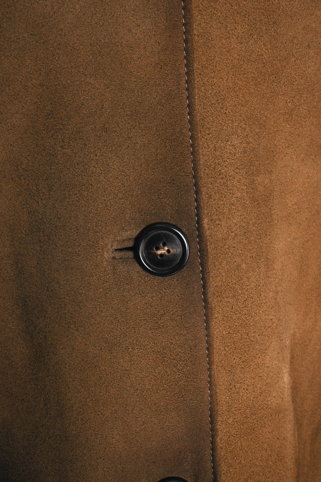 Prada Size 38 2023 Single Breasted Distressed Suede Coat